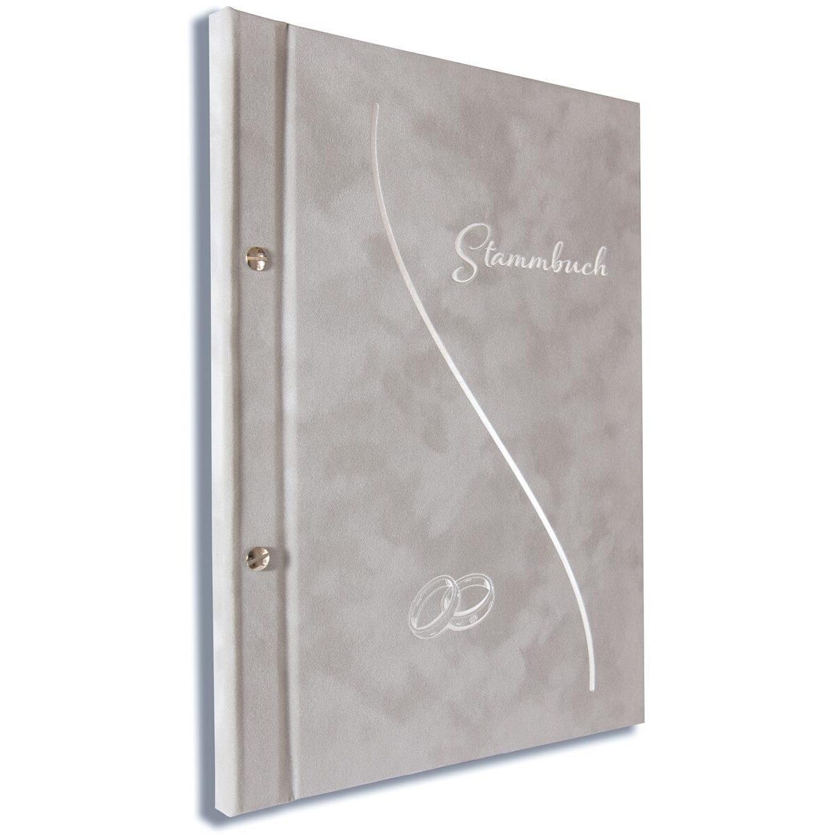 A4 Stammbuch, Alto helles Grau, incl. 11 Prospekthüllen