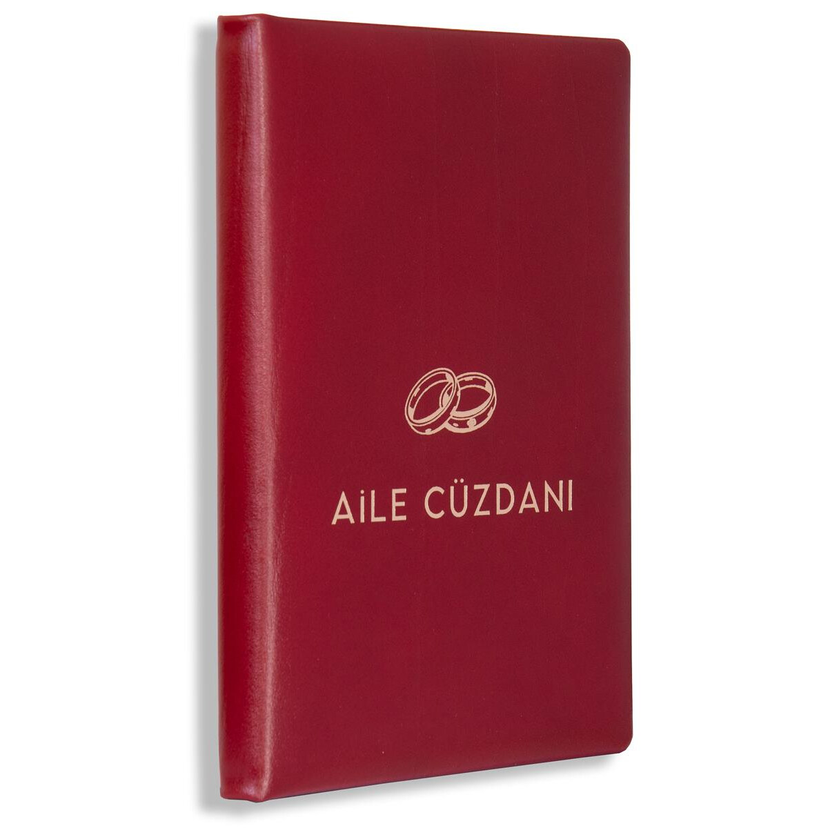 Stammbuch Aile Cüzdani Leder Deri, Rot Ringmechanik, kl