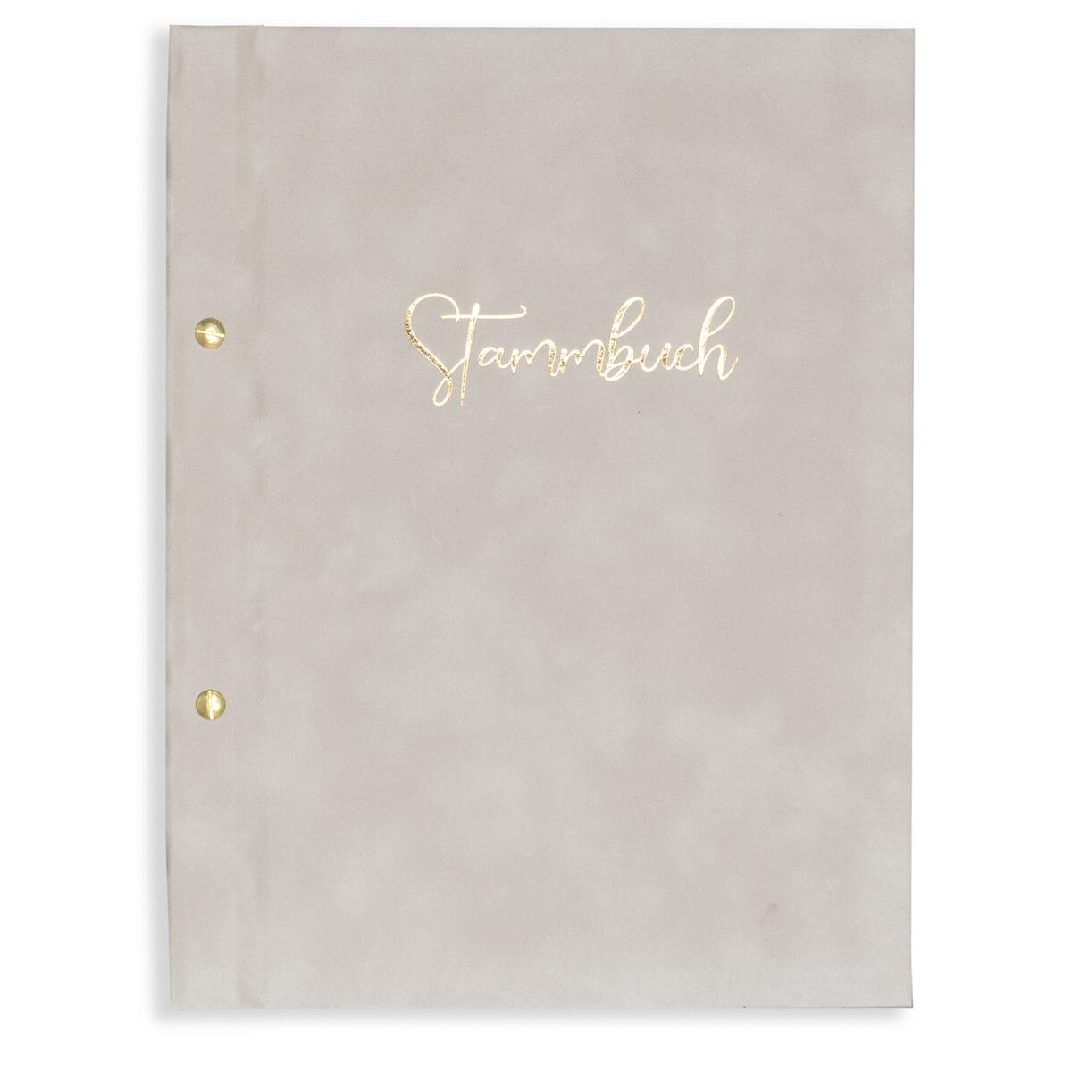 Stammbuch der Familie Cursief dunkelblauer Samt mit Goldquer