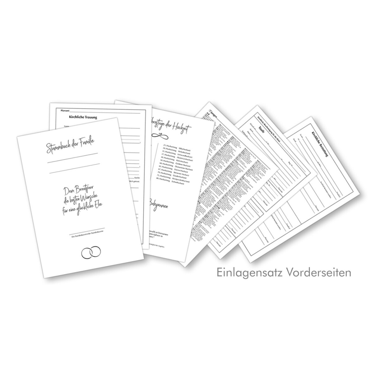 A4 Stammbuch der Familie Clair Unser Herz grün mintgr&u