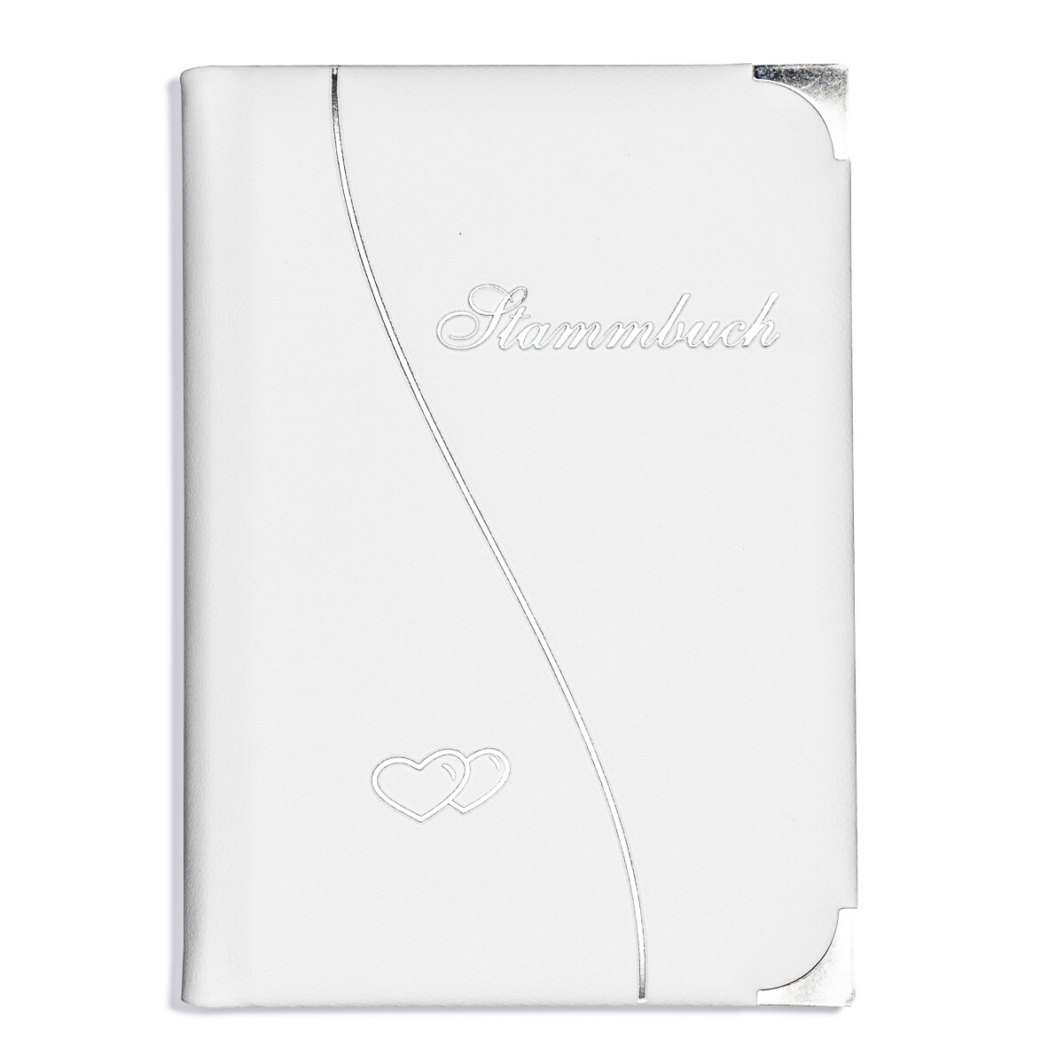 Stammbuch Due Cuori, Weiß Ringmechanik, klassisches Fo