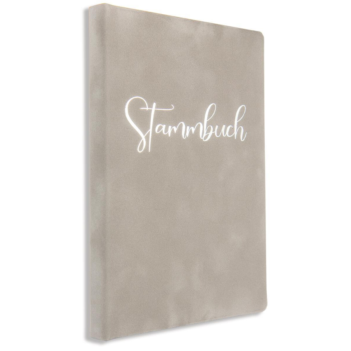 Stammbuch Grau Corsivo, Klemmschiene, klassisches Format