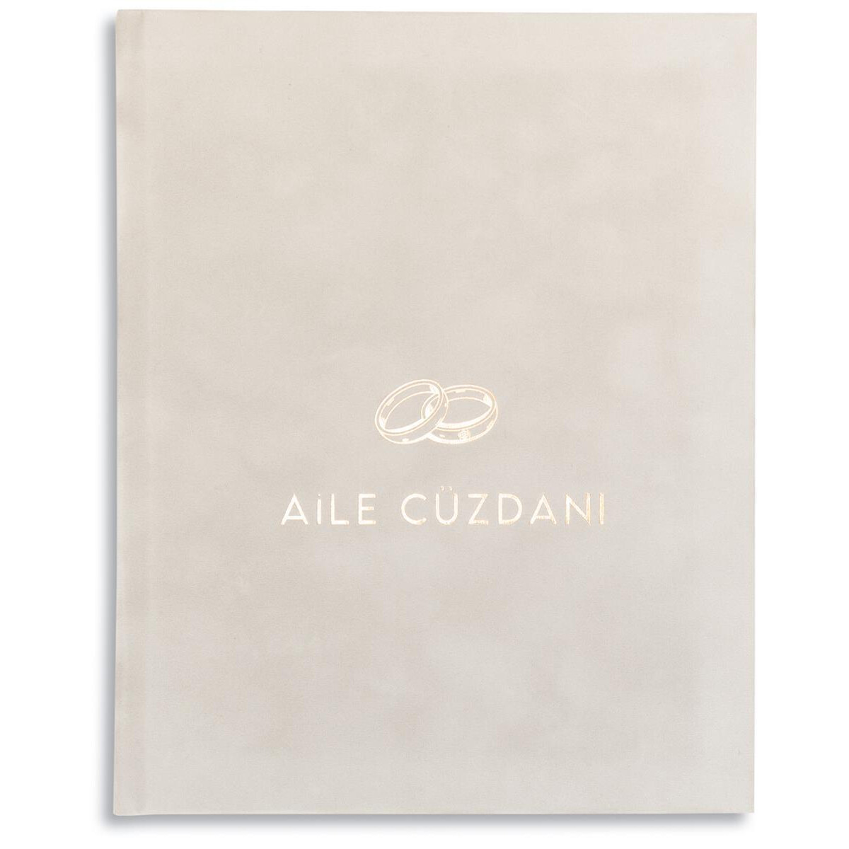 A5+ Stammbuch Aile Cüzdani Kitap helles Grau, für 