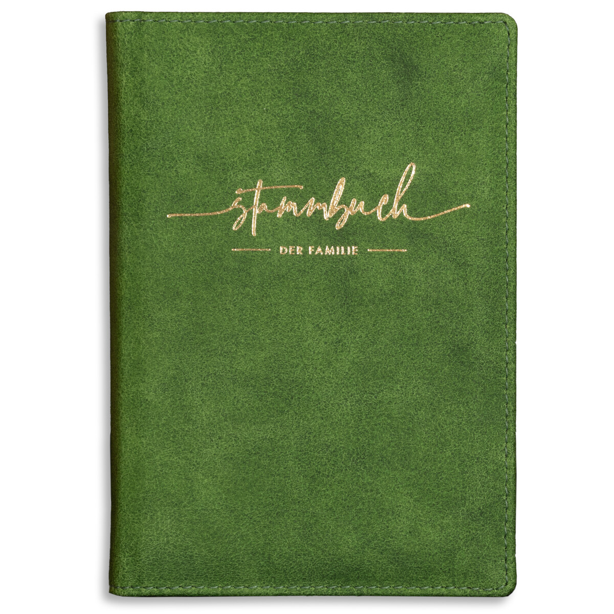 Stammbuch Vero, Leder Grün Ringmechanik, klassisches Fo