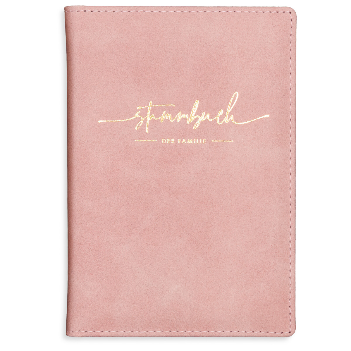 Stammbuch Cuero, Leder Rosa Ringmechanik, klassisches Format