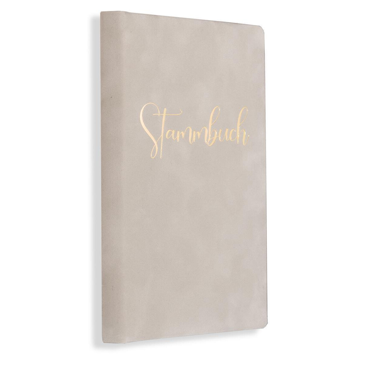 Stammbuch Velvet, Beige Ringmechanik, klassisches Format