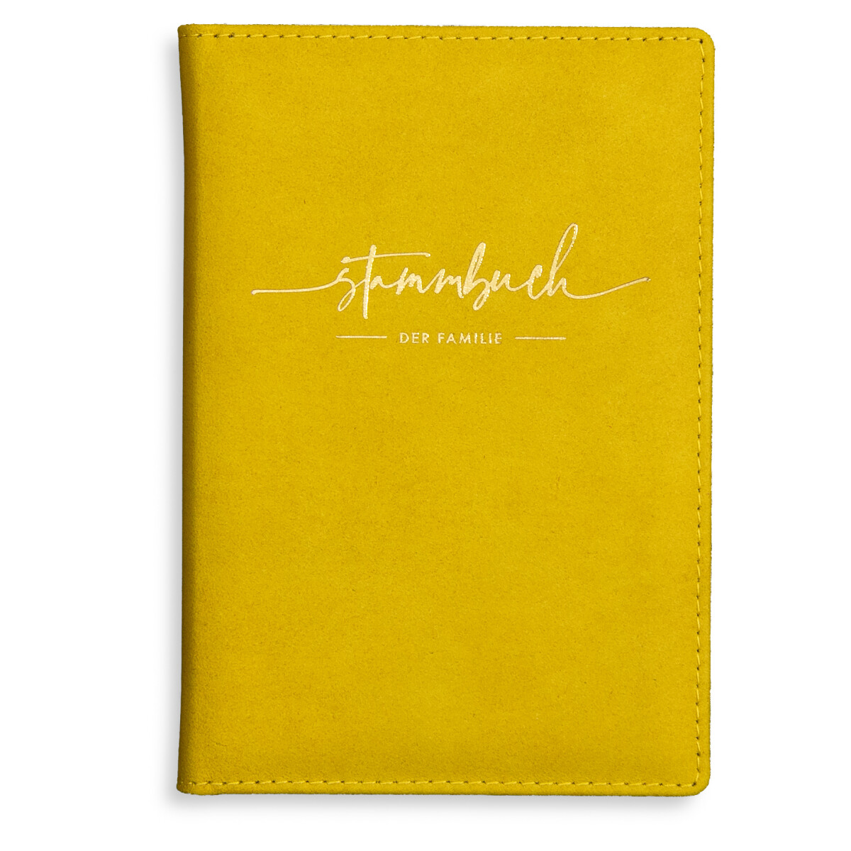 Stammbuch Giallo, Gelb, Ringmechanik, klassisches Format