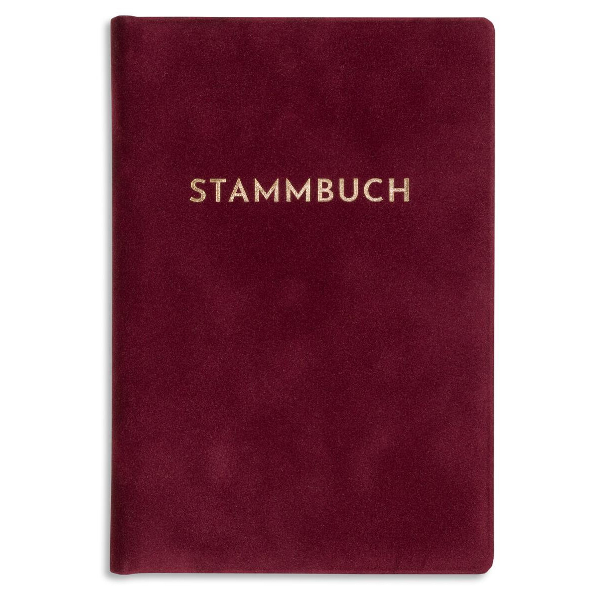 Stammbuch der Familie Raiy  Bordeaux Samt Gold Familienstamm