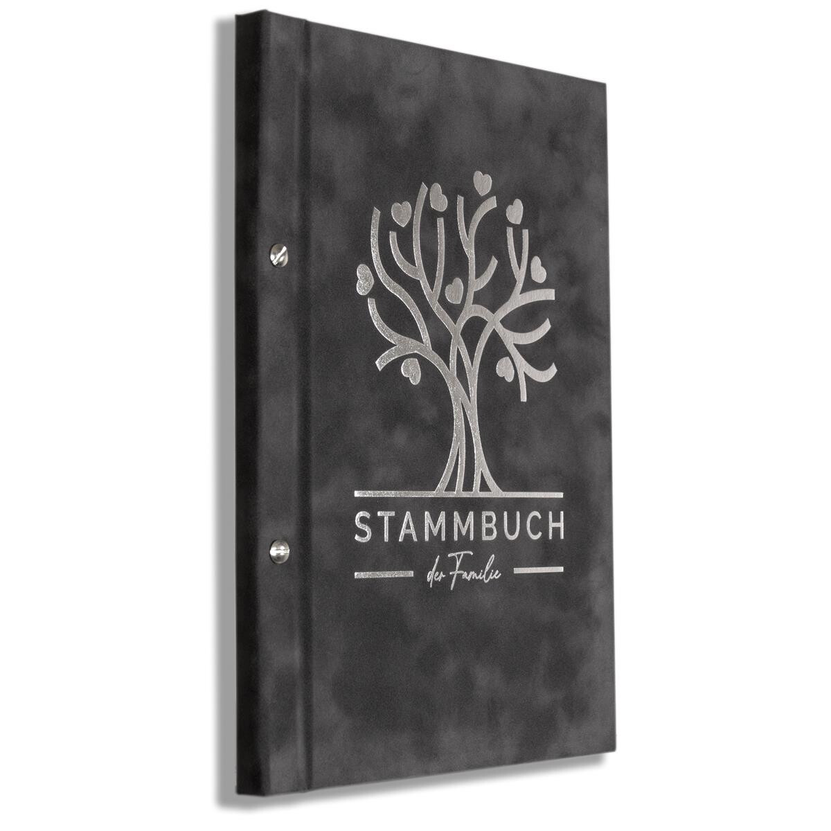 A4 Stammbuch, Grau Breris, incl. 11 Prospekthüllen