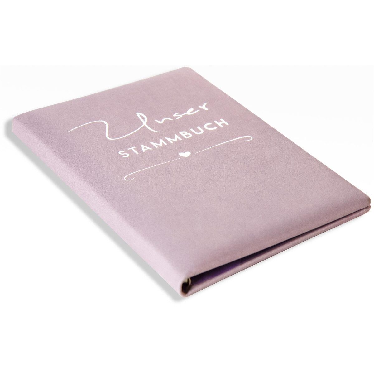 Stammbuch Leder Jolu, Flieder Lila Ringmechanik, klassisches